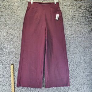 Old Navy Pants Womens Small Burgundy Red High-Rise Wide Leg Pixie Slacks *NWT*